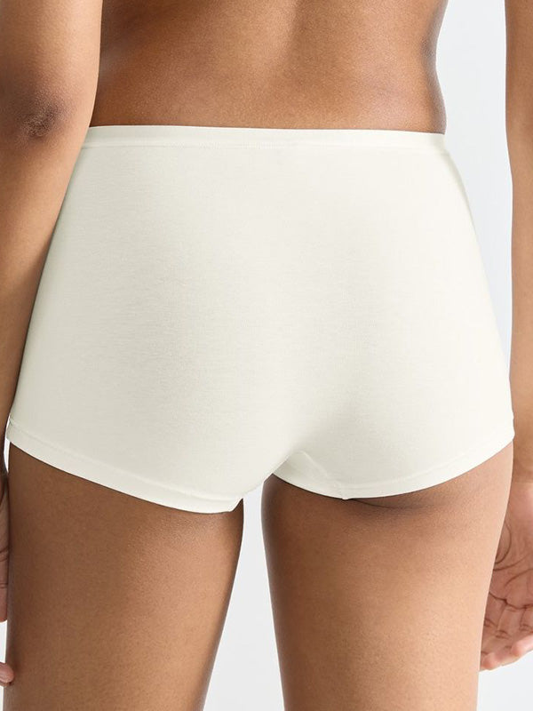 Sloggi 3 organinės medvilnės kelnaičių šortukų komplektas "Go Daily Silk White"