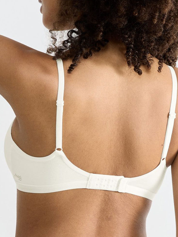 Sloggi organinės medvilnės minkšta liemenėlė "Go Daily Silk White"