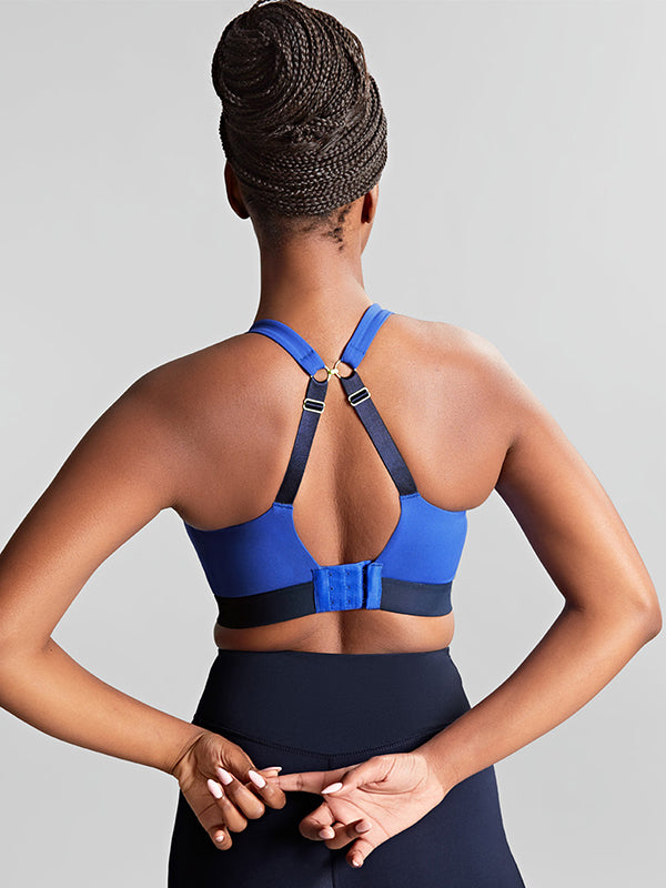 Panache minkšta sportinė liemenėlė su lankeliais "Sports Non Paded Blue - Navy - White"