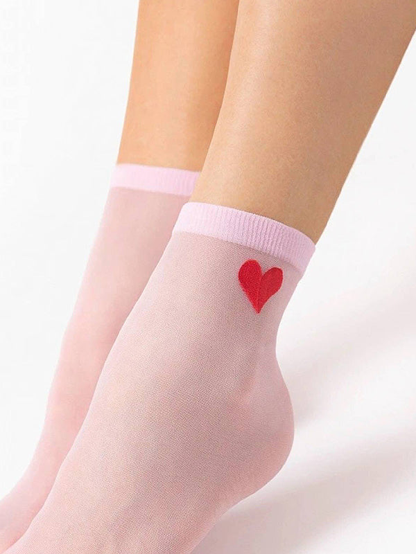 Fiore raštuotos kojinaitės "Cupido Pink - Red"