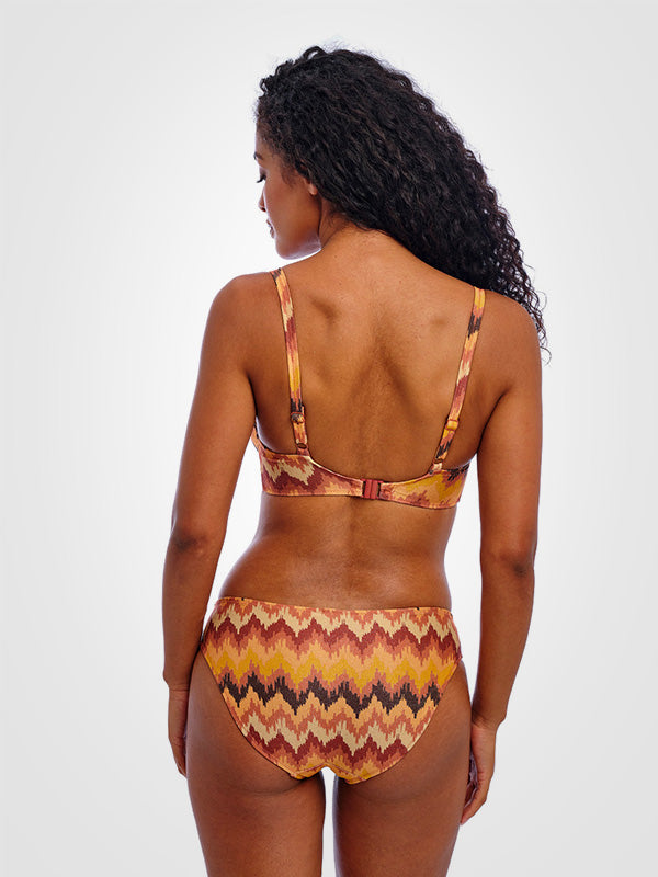 Freya bikini maudymosi kostiumėlis su lankeliais "Arizona Wave 2 Orange - Brown - Black Lurex"