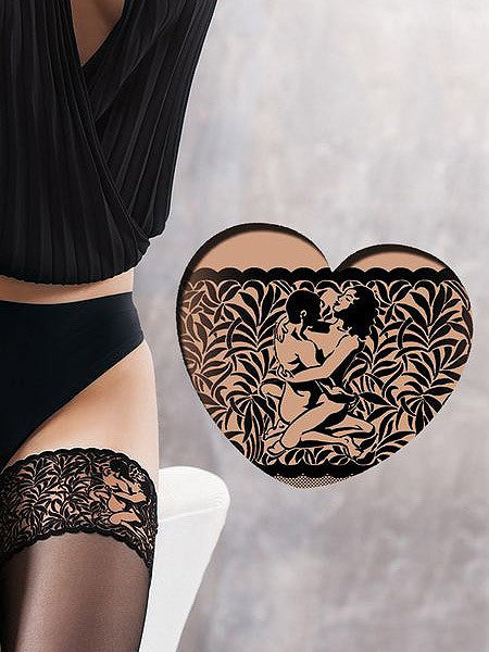 Gatta prilipinamos kojinės "Kamasutra Lotus 20 Den Black"