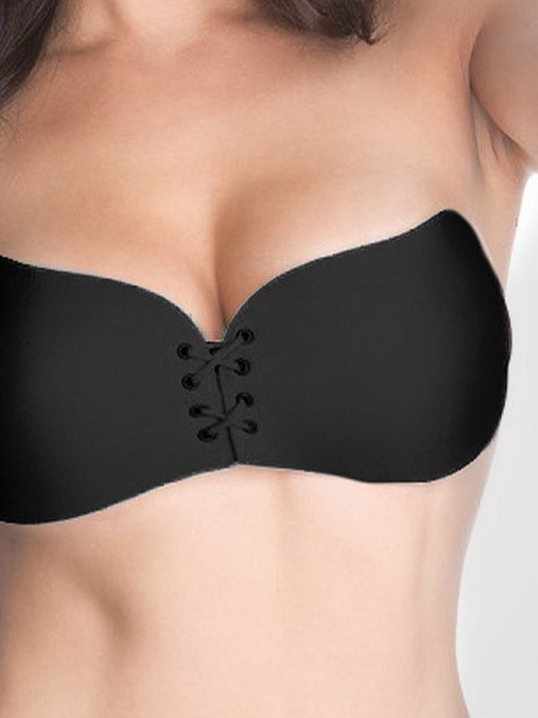 Julimex silikoninė prilimpanti liemenėlė "Wow! Black"