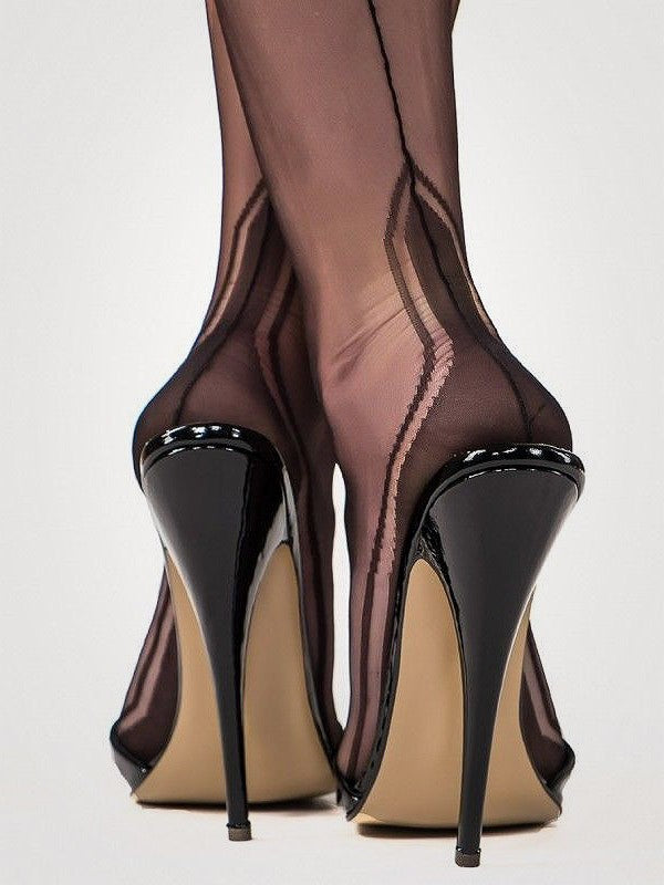 Gio prisegamos kojinės "Manhattan Heel Black"