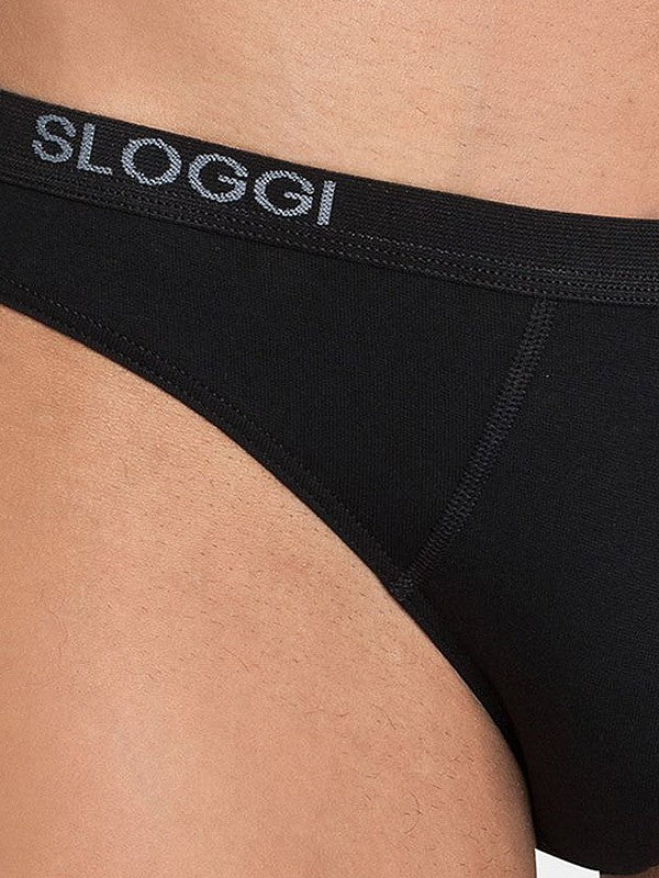 Sloggi vyriškos medvilninės kelnaitės "Basic Mini Black"
