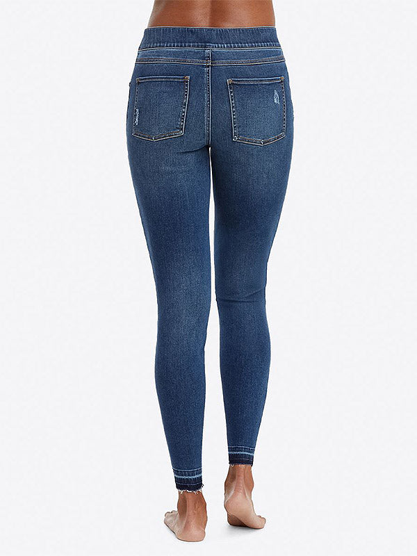 Spanx koreguojantys džinsai-leginsai "Distressed Blue"