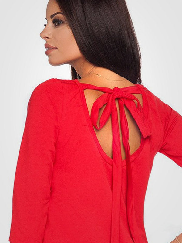 Tessita medvilninė suknelė "Halina Red"