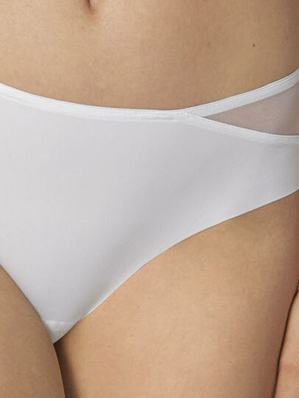 Sloggi lengvos lazeriu kirptos besiūlės hipster kelnaitės "Oxygene H White"