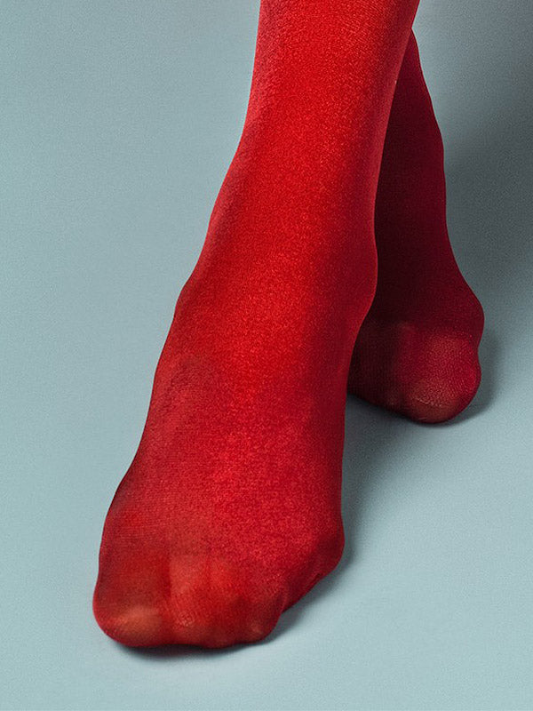 Fiore 3D blizgios pėdkelnės "Glossy 70 Den Red"