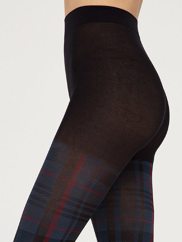 Gatta neperregimos raštuotos pėdkelnės "Mi Piaci! 02 40 Den Blue - Black - Red"