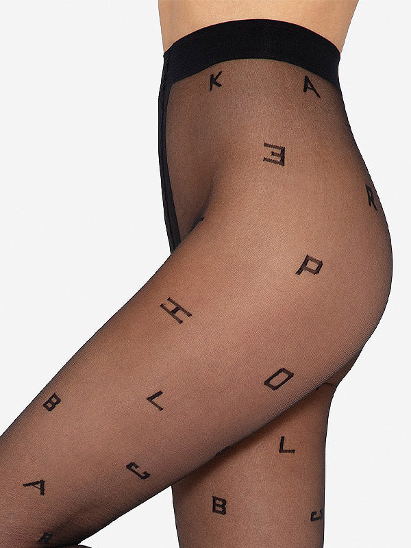 Gatta matinės pėdkelnės "Letters 01 20 Den Black"