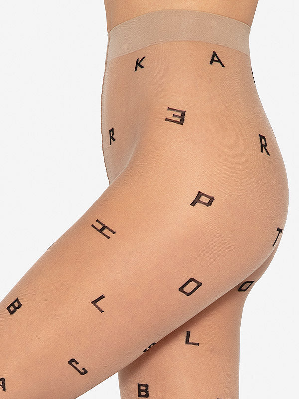 Gatta matinės pėdkelnės "Letters 01 20 Den Golden - Black"