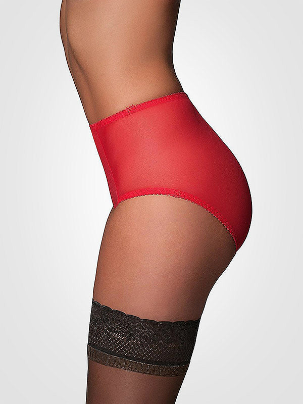 Nylon Dreams perregimos kelnaitės "Sheer Mesh Panty Red"