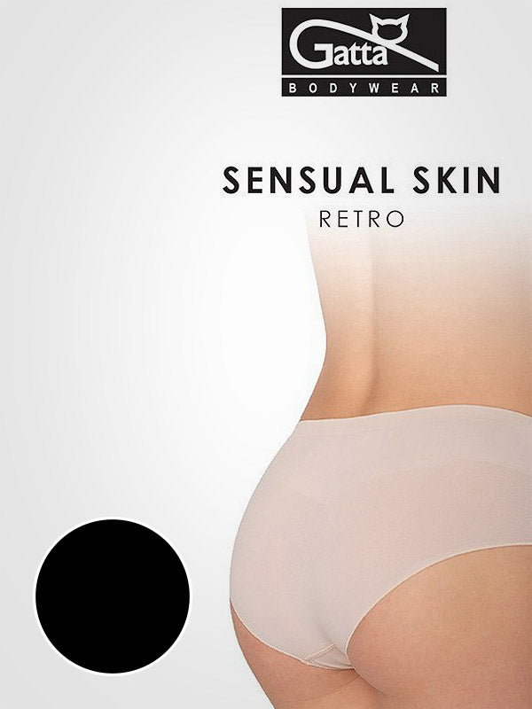 Gatta besiūlės mikrofibros kelnaitės "Sensual Skin Retro Black"