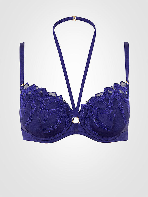 Lisca nėriniuota formuota liemenėlė su lankeliais "Sapphire Blue"