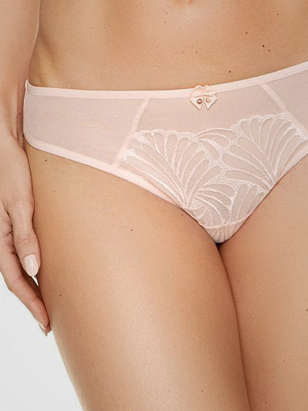 Gorteks nėriniuotos kelnaitės stringai "Helene Light Pink"