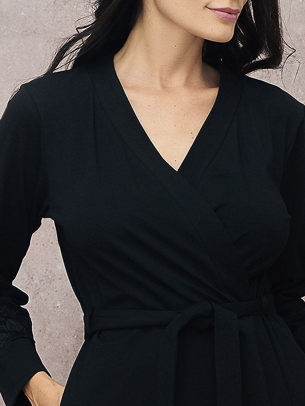 Lega medvilninis chalatas "Keira Black"