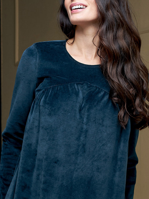 Lega medvilninė suknelė "Deima Dark Green Velour"