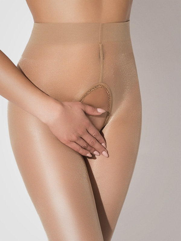 Amour pėdkelnės atviru tarpkoju "Hip Gloss 20 Den Nude"