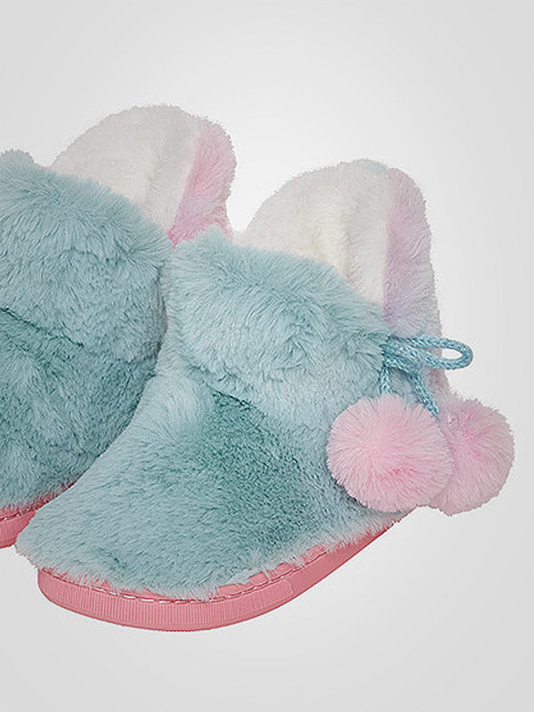 Muydemi vaikiškos aulinės šlepetės "Unicorn Tail Blue - White - Pink"