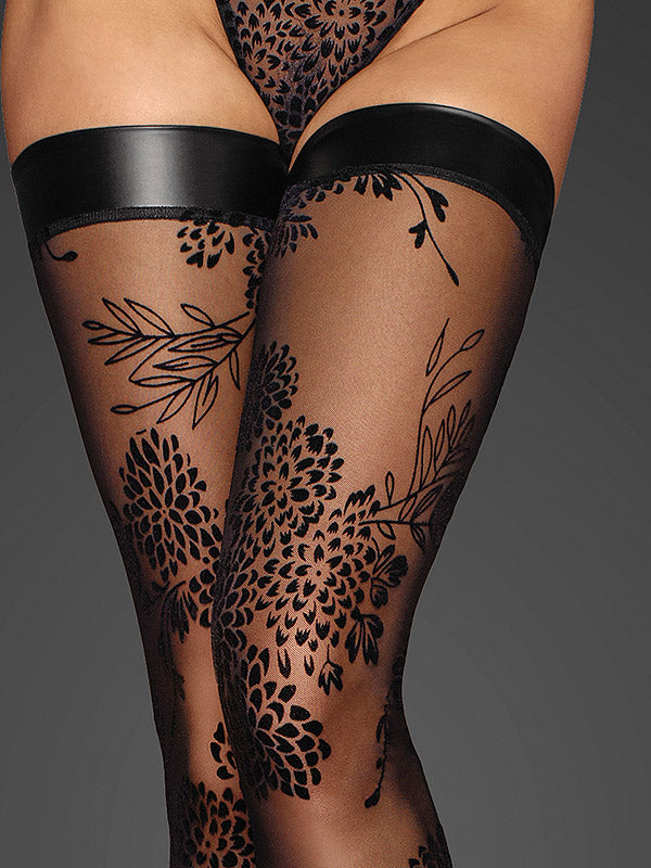Noir Handmade prilipinamos kojinės "Simone Black"