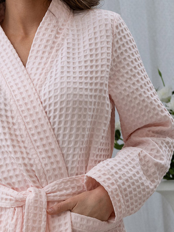 Belmanetti organinės medvilnės chalatas "Pure Organic Light Pink"