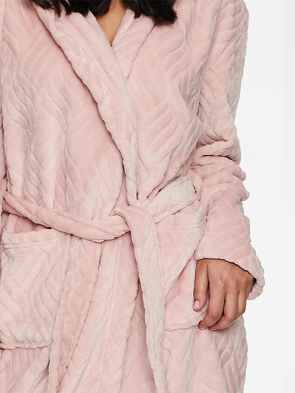 Henderson švelnus chalatas su gobtuvu "Home Light Pink"