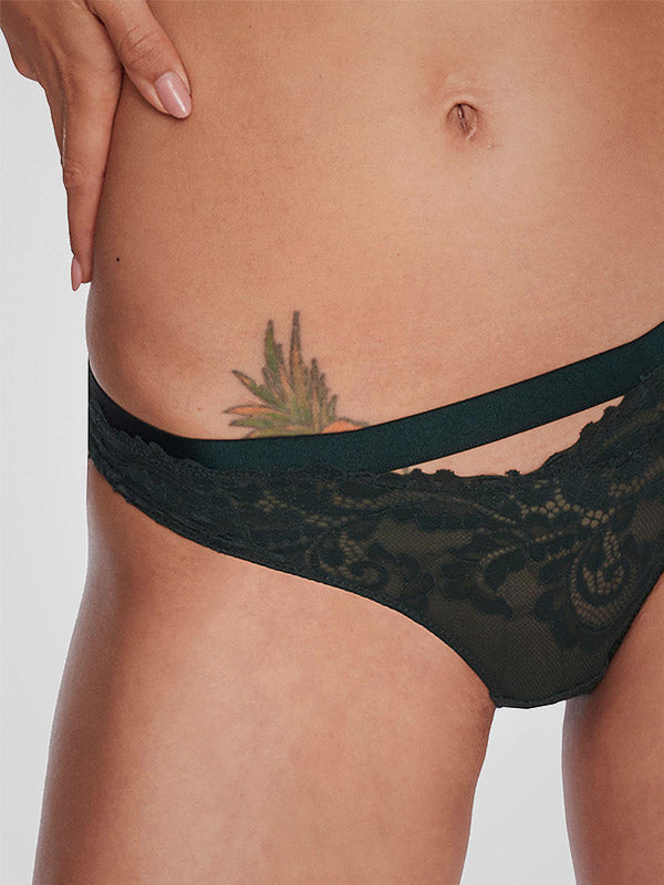 Esotiq nėriniuotos kelnaitės "Lynn Dark Green"