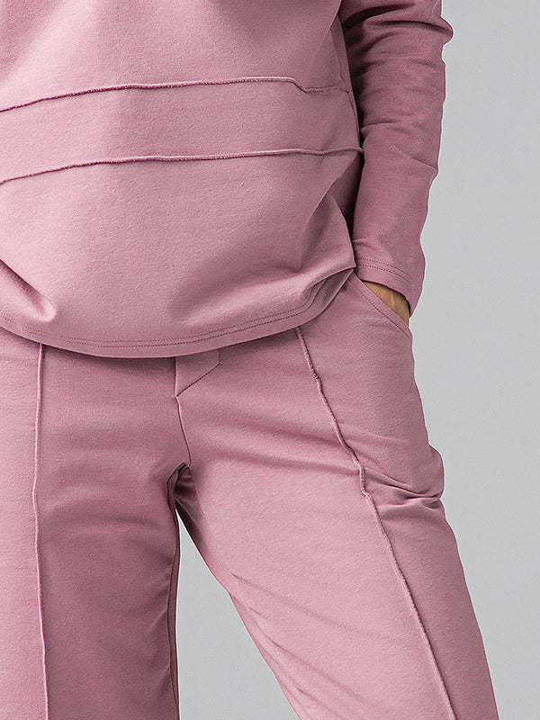 Lega medvilninės laisvalaikio kelnės "Alla Dusty Pink"
