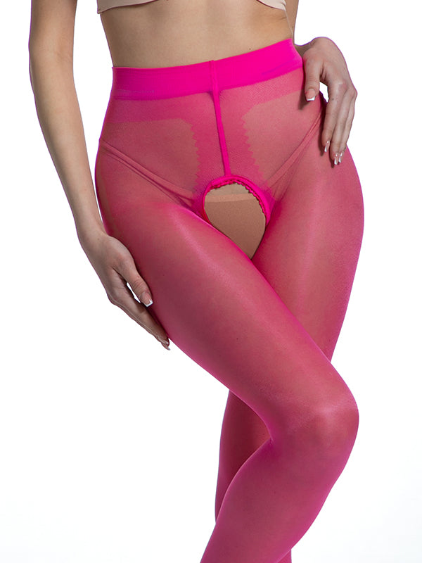Amour pėdkelnės atviru tarpkoju "Hip Gloss 20 Den Magenta"