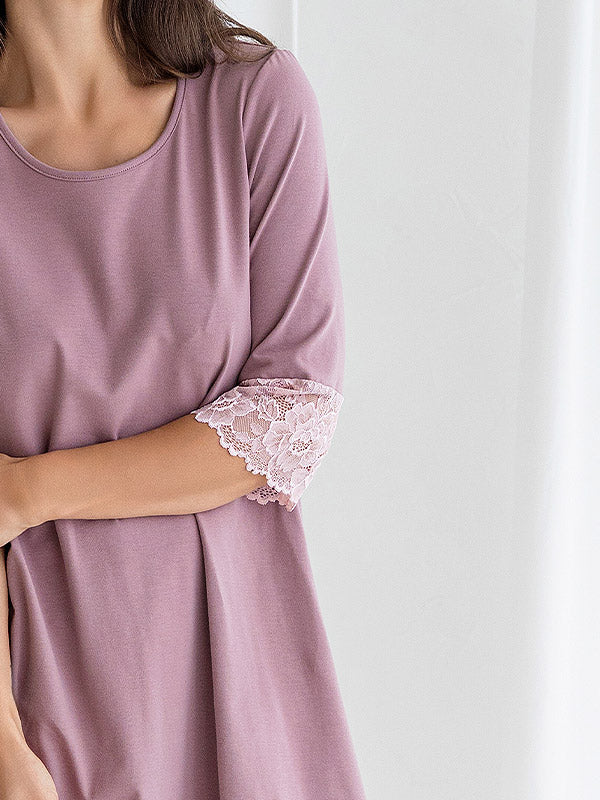 Lega medvilniniai naktiniai "Gordana Dusty Pink"