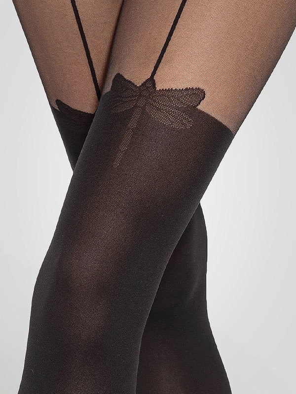 Gatta pėdkelnės su kojinių imitacija "Girl Up 47 20-60 Den Black"