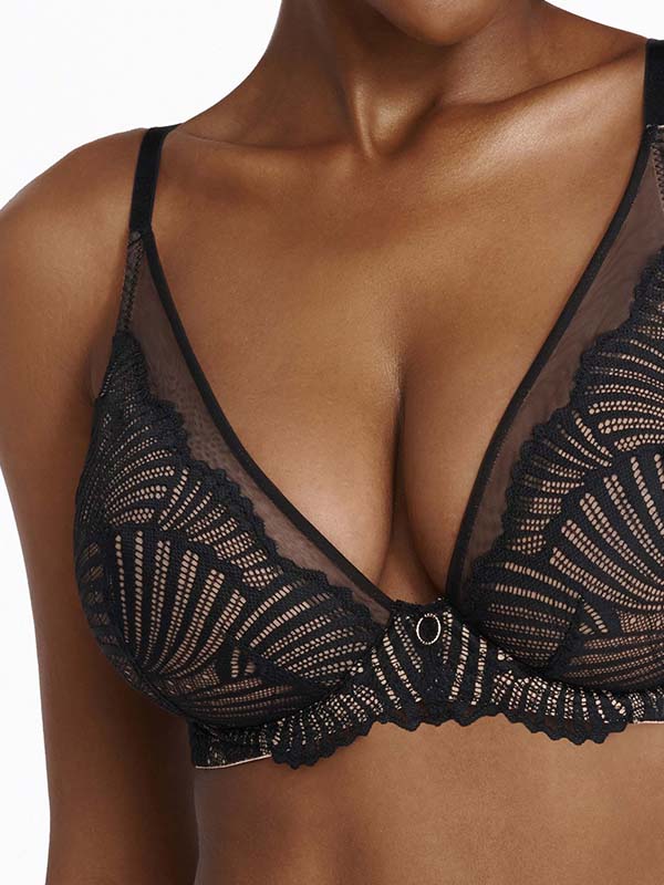 Esotiq nėriniuota minkšta liemenėlė su lankeliais "Inspire Black - Nude"