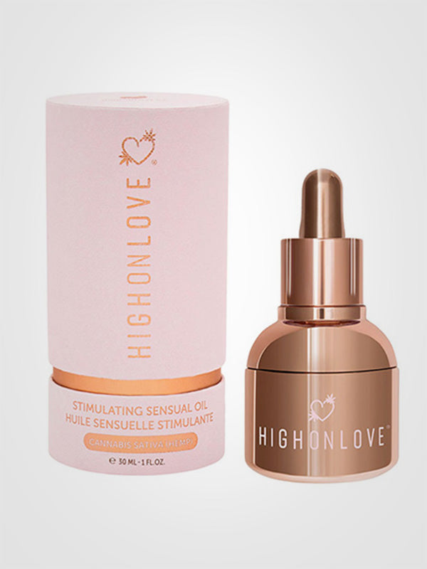 High on Love prabangus stimuliuojantis aliejus su kanapėmis "Canabis Sativa Rose Gold"