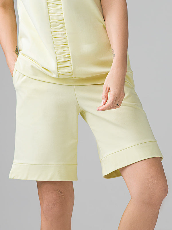 Lega medvilniniai laisvalaikio šortai "Margarita Light Yellow"