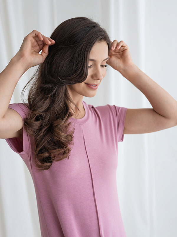 Lega ilgi viskoziniai naktiniai "Teresa Dusty Pink"