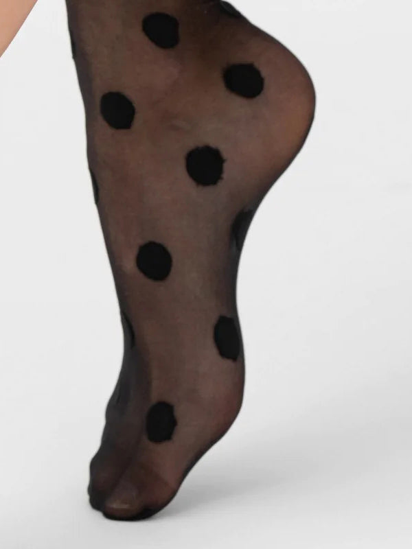 Veneziana taškuotos kojinaitės "Kylie Black Dots"