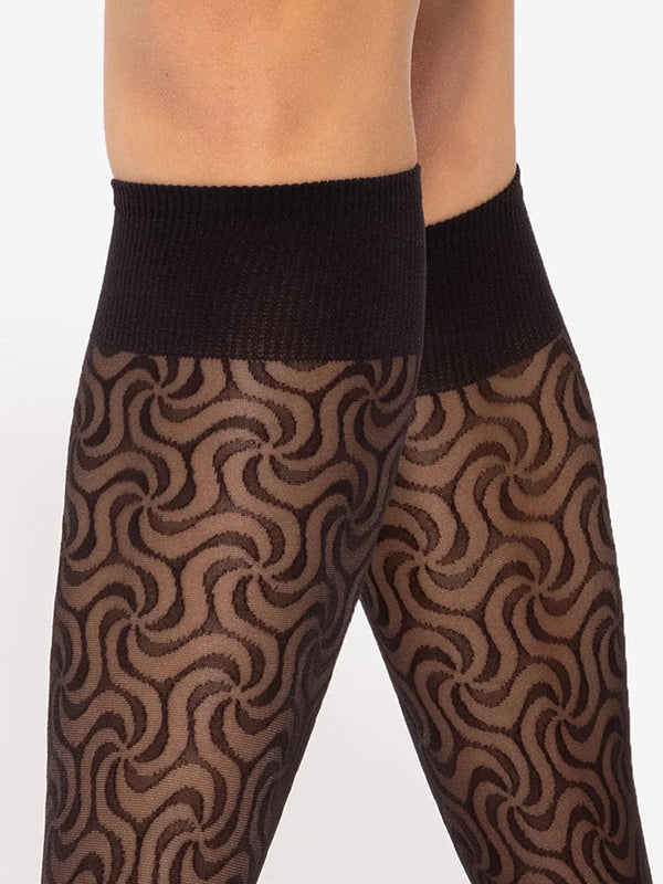 Gatta raštuotos puskojinės "Trendy 10 20 Den Black"
