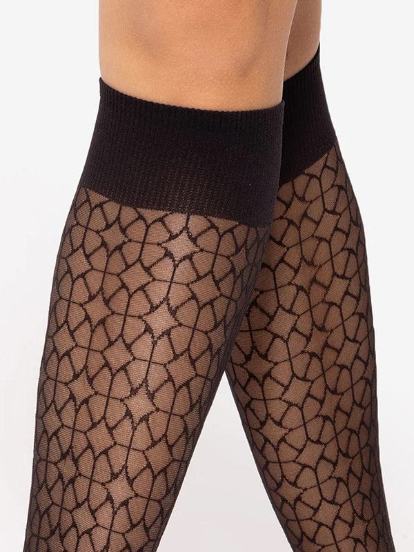 Gatta raštuotos puskojinės "Trendy 12 20 Den Black"