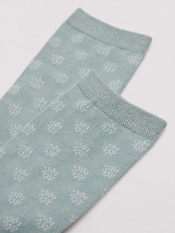 Ysabel Mora 2 medvilninių kojinių komplektas "Lana Grey - Mint"