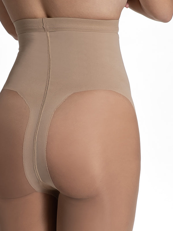 Amour aukšto juosmens taliją formuojančios pėdkelnės "Corset Slim 20 Nude"