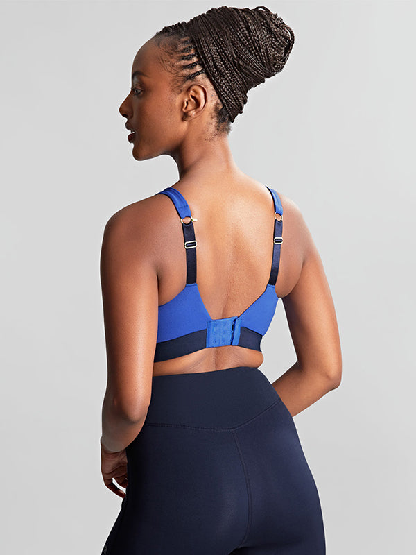 Panache minkšta sportinė liemenėlė su lankeliais "Sports Non Paded Blue - Navy - White"