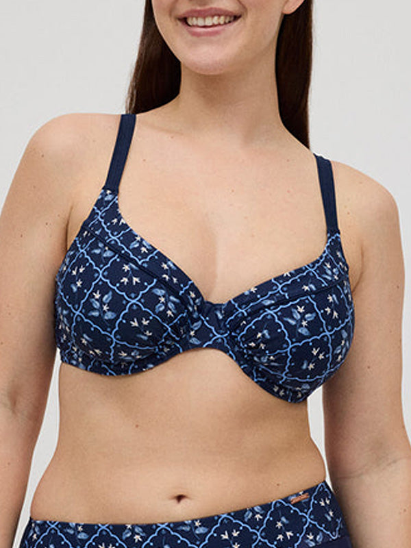 Ysabel Mora krūtinę mažinantis bikini maudymosi kostiumėlis "Harrieta Navy - Blue"
