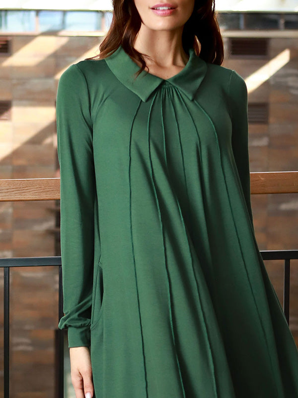 Lega plati viskozinė suknelė "Mireille Forest Green"