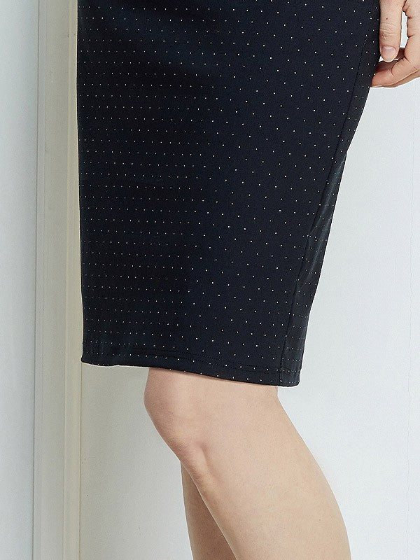 Lega viskozinis sijonas "Cecilia Black - White Dots"