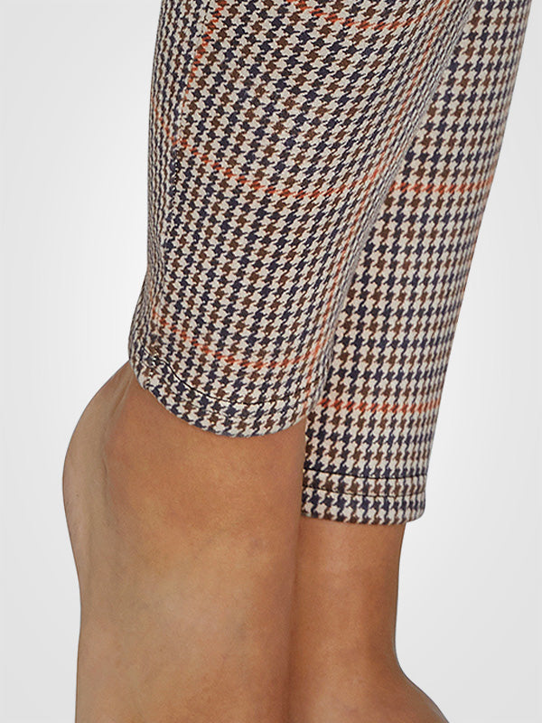 Ysabel Mora užpakaliuką pakeliančios kelnės-leginsai "Ditta Push-Up Brown Tweed Print"