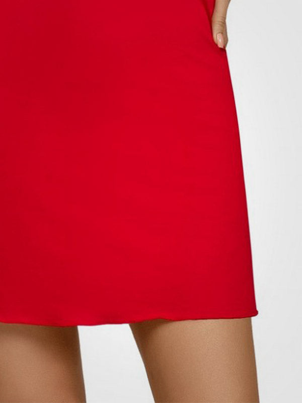 Donna viskoziniai naktiniai su nėriniais "Lulu Red"