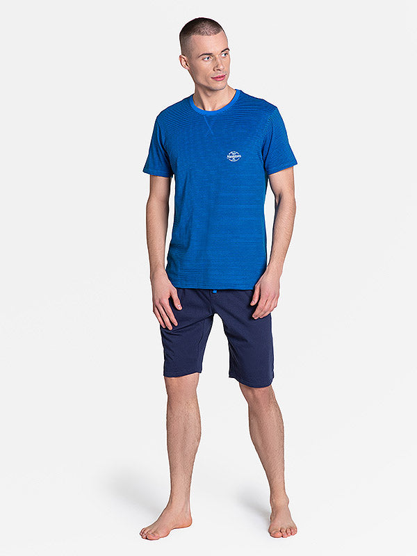 Henderson medvilninė vyriška pižama "Drake Blue - Navy"