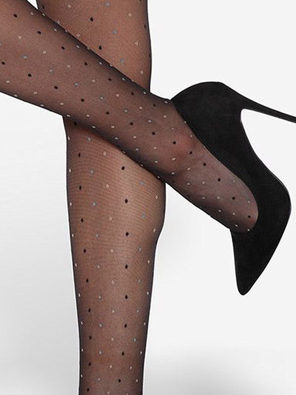 Gatta taškuotos matinės pėdkelnės "Dotsy 14 20 Den Black"