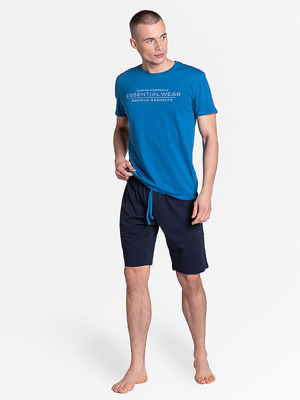 Henderson medvilninė vyriška pižama "Deal Blue - Navy"
